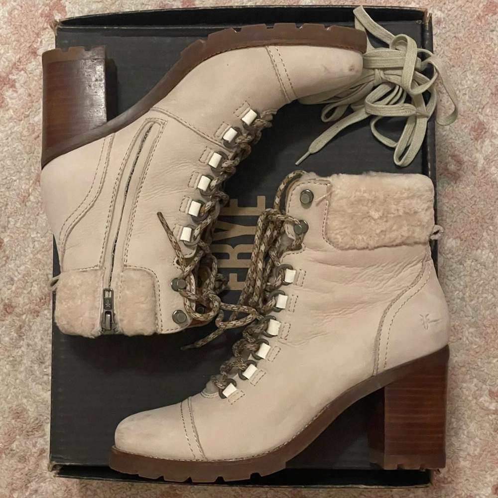 Frye Addie Hiker Ivory 9